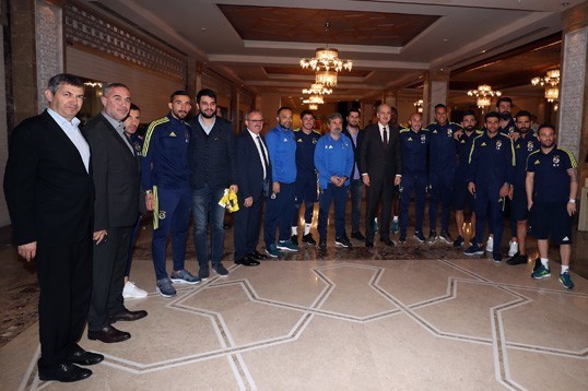 Kültür Ve Turizm Bakanı Numan Kurtulmuş İle Antalya Valisi Münir Karaloğlu Futbol Takımımızı Ziyaret Etti
